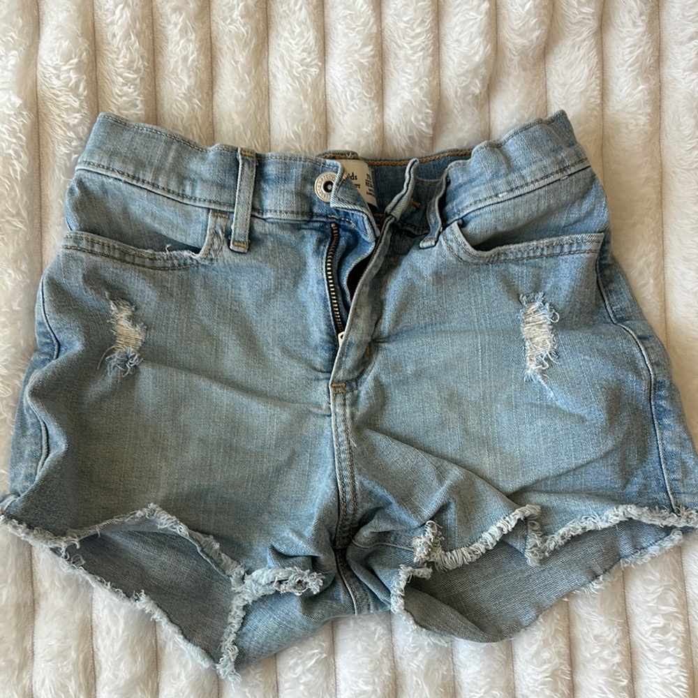 Abercrombie kids high rise mini mom shorts size 11/12